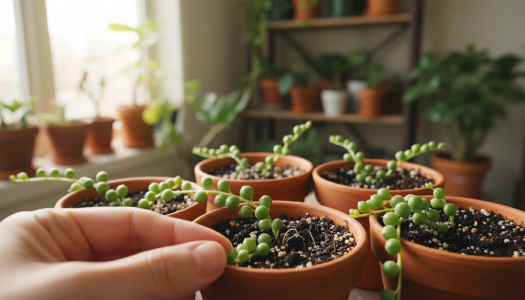 how to propagate string of pearls in soil