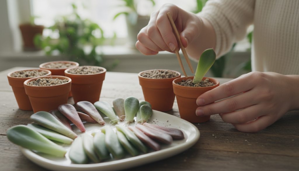 how to propagate succulents from leaves