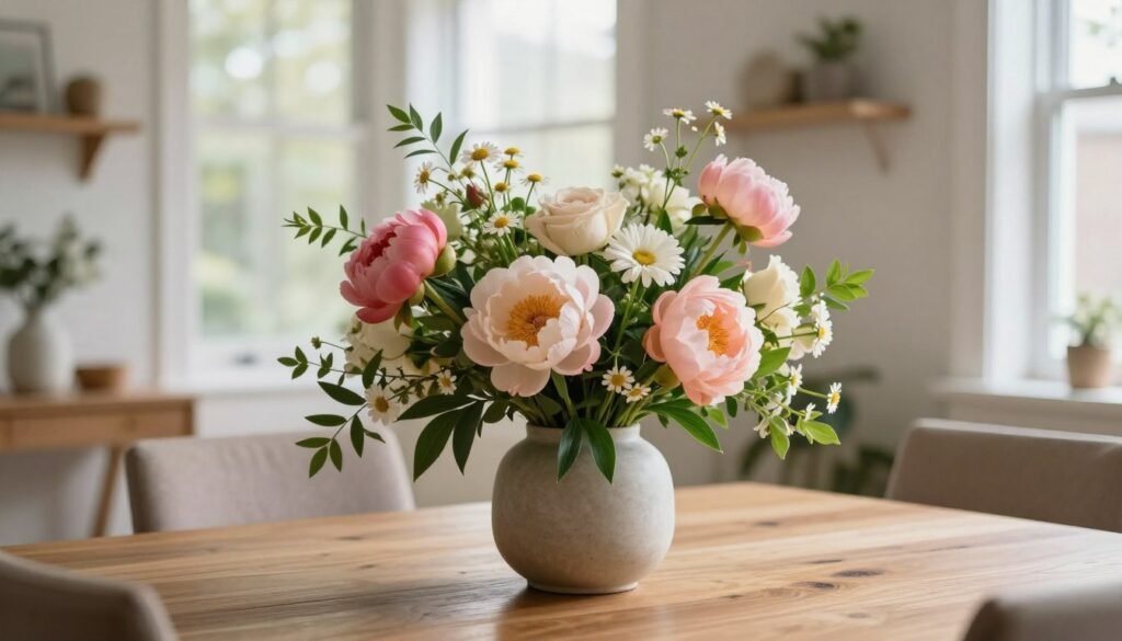 arrange fresh flowers indoors