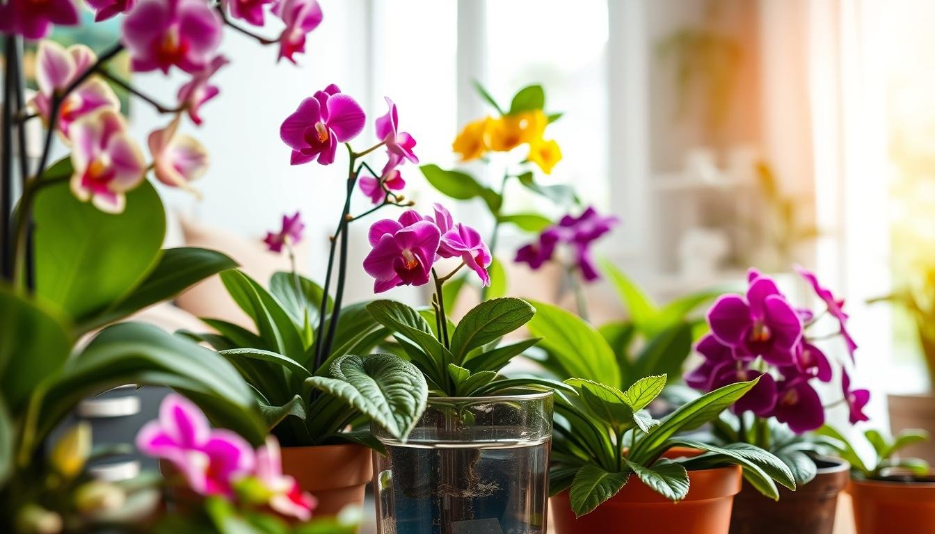 bottom watering flowering houseplants