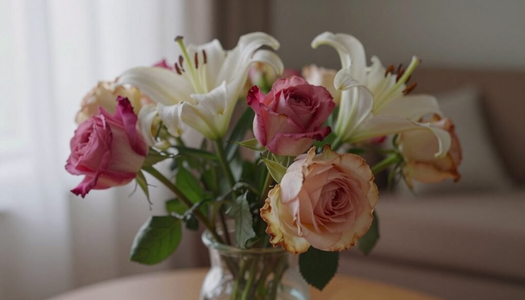 flower color fading indoors