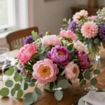 indoor flower display dining table
