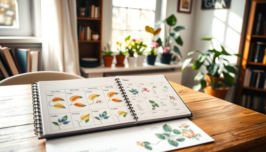 indoor flower watering schedule