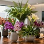 modern indoor flower display