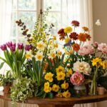 seasonal indoor flower display