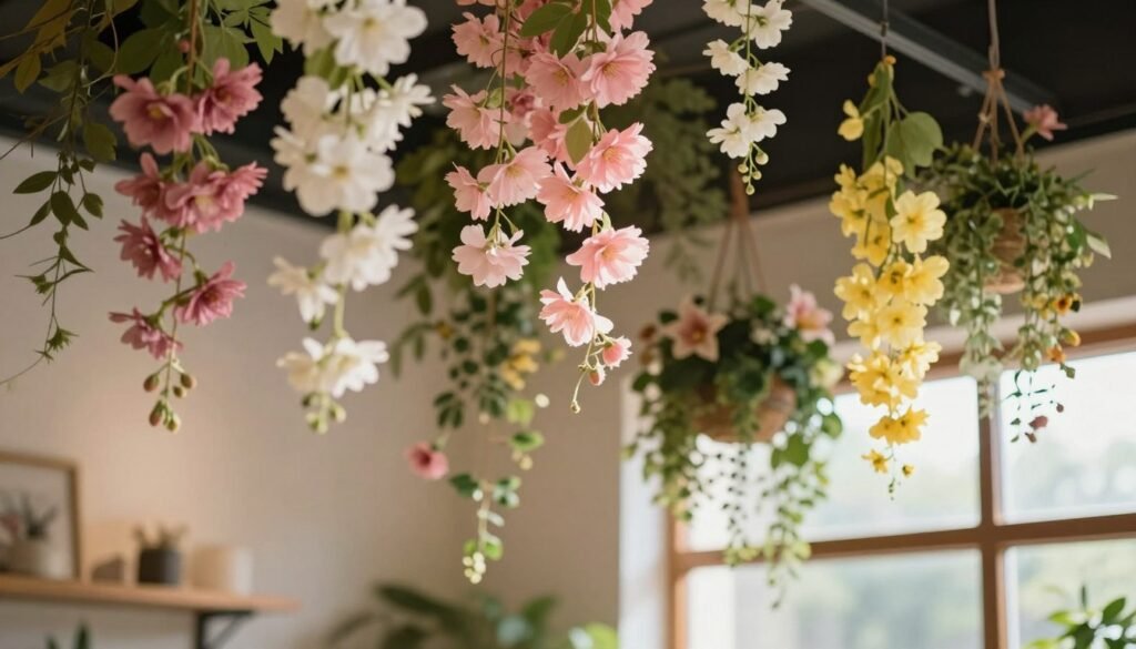 hanging flowers indoor display
