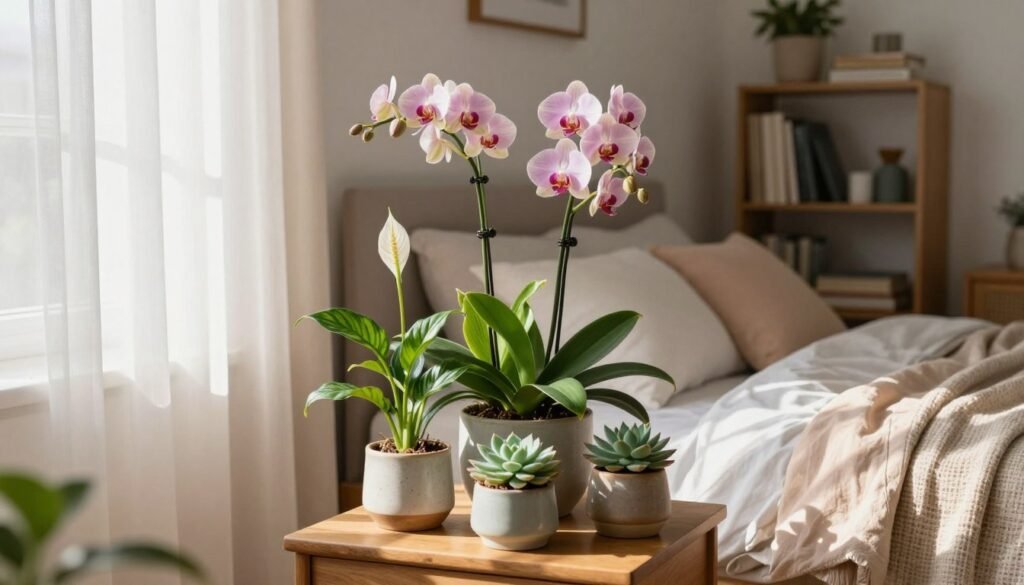 indoor flower display bedroom