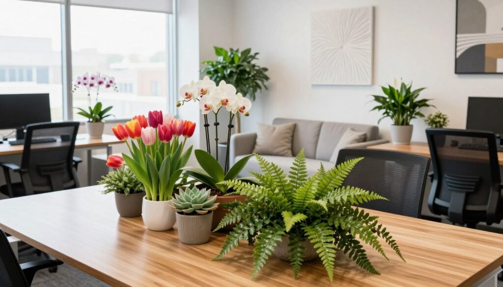 indoor flower display office