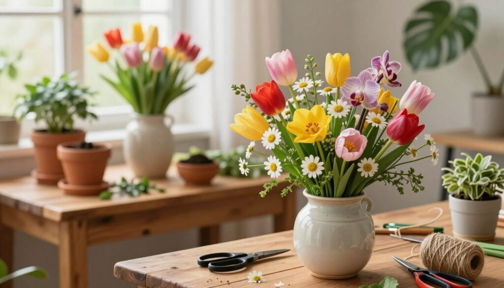 diy indoor flower display