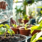 flush salts from potting soil
