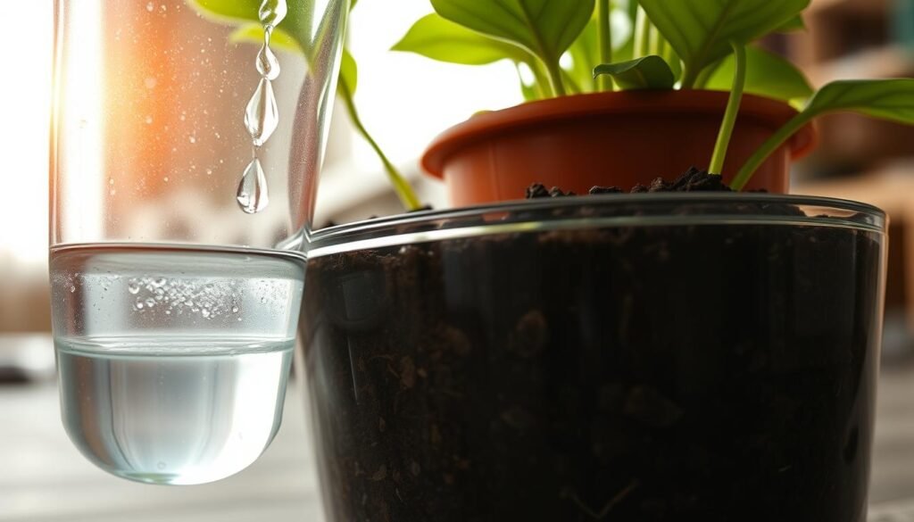 indoor plant leaves turning yellow overwatering