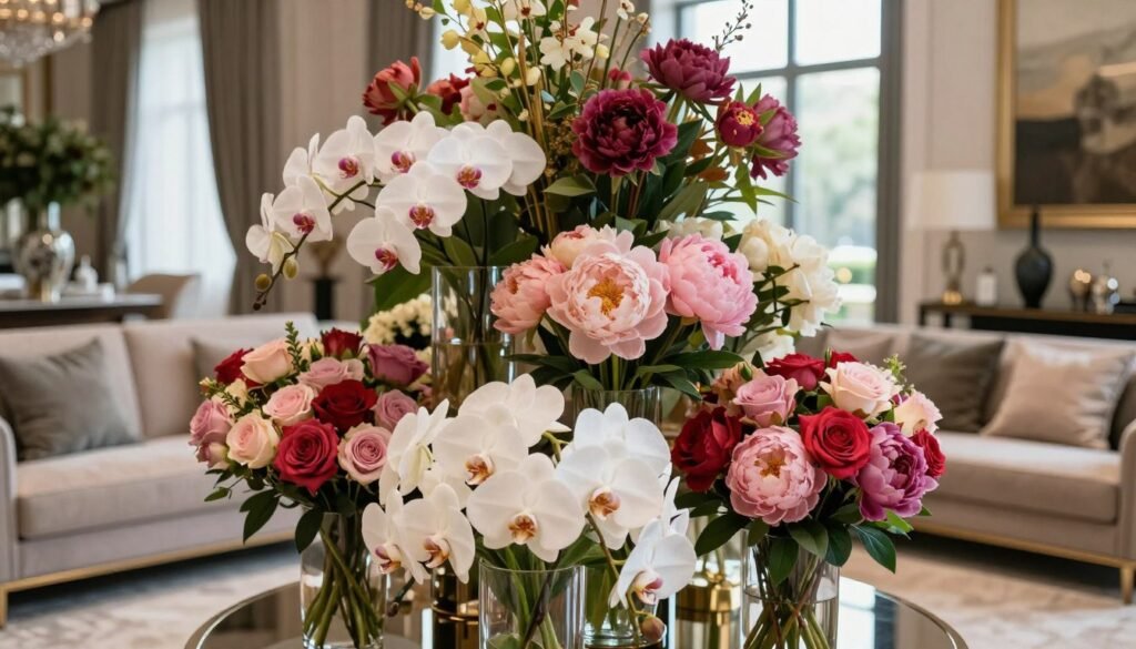 luxury indoor flower display