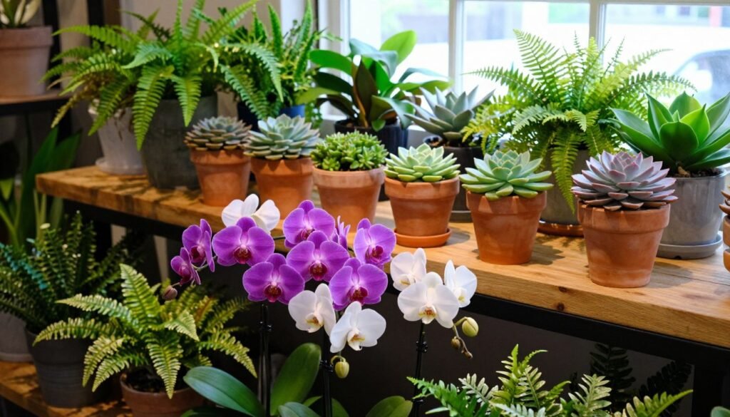 plants and flowers indoor display