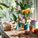 repotting flowering houseplants